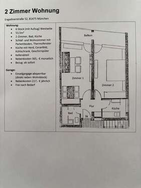 Foto - Wohnung zum Kaufen in München 385.000,00 € 53.5 m²
