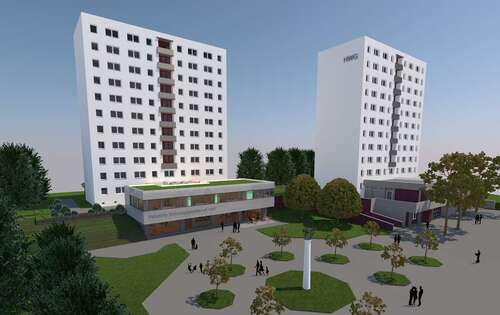 Foto - Wohnung zum Mieten in Halle 330,00 € 55.12 m²