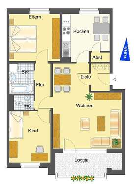 Foto - Wohnung zum Mieten in Recklinghausen 442,62 € 79.02 m²