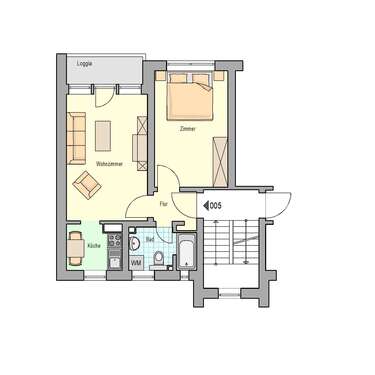 Foto - Wohnung zum Mieten in Nürnberg 459,25 € 41.75 m²