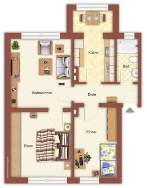Foto - Wohnung zum Mieten in Mönchengladbach 469,00 € 52.84 m²