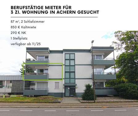Foto - Wohnung zum Mieten in Achern 850,00 € 87.02 m²