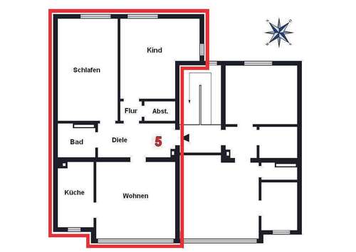 Foto - Wohnung zum Kaufen in Düsseldorf 215.000,00 € 76 m²