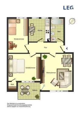 Foto - Wohnung zum Mieten in Bergkamen 499,00 € 67 m²