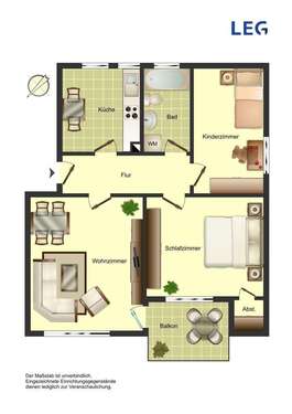 Foto - Wohnung zum Mieten in Bergkamen 499,00 € 67 m²