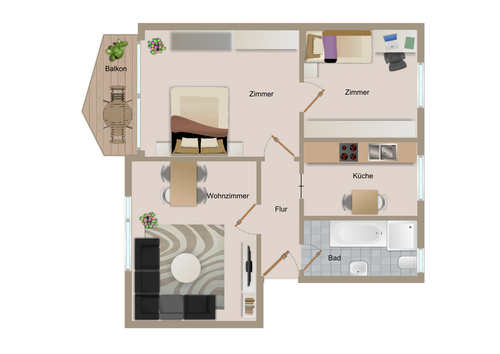 Foto - Wohnung zum Mieten in Rheinberg 615,00 € 68 m²