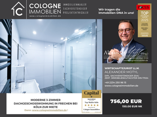Foto - Wohnung zum Mieten in Frechen 756,00 € 54 m²