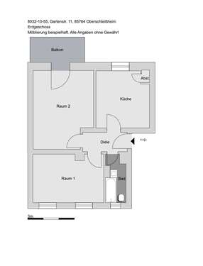Foto - Wohnung zum Mieten in Oberschleißheim 914,09 € 56.46 m²