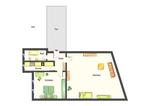 Foto - Wohnen auf Zeit in Düsseldorf 1.599,00 €