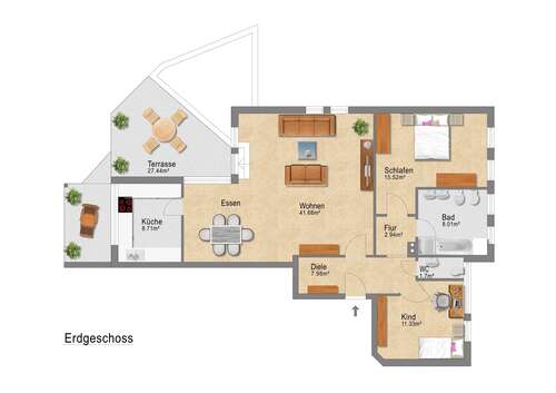 Foto - Wohnung zum Kaufen in Dreieich 380.000,00 € 111 m²