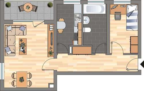 Foto - Wohnung zum Mieten in Haßloch 289,06 € 48.67 m²