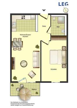 Foto - Wohnung zum Mieten in Bielefeld 619,00 € 53.11 m²