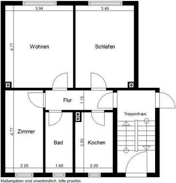 Foto - Wohnung zum Mieten in Nordhausen 354,00 € 60 m²