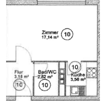 Wohnung zum Mieten in Berlin 470,14 € 26.76 m²