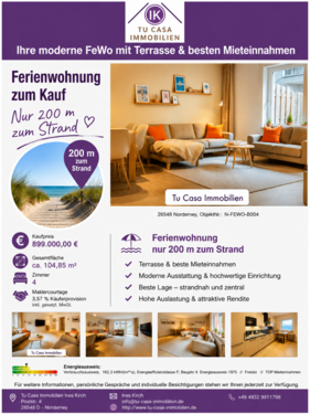 Foto - Wohnung zum Kaufen in Norderney 899.000,00 € 104.85 m²
