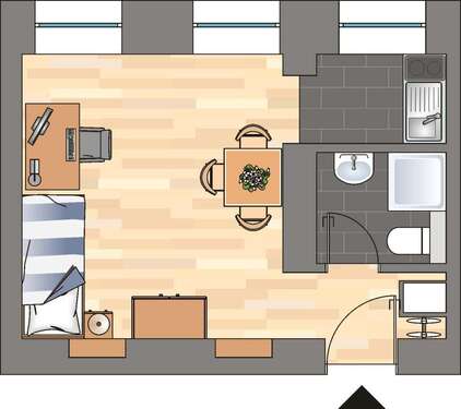 Foto - Wohnung zum Mieten in Landau in der Pfalz 207,00 € 21.99 m²