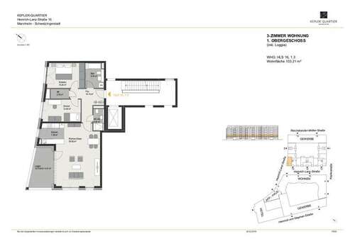 Foto - Wohnung zum Kaufen in Mannheim 544.000,00 € 103.21 m²