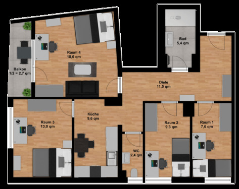 Foto - WG-Zimmer in München 840,00 € 8 m²