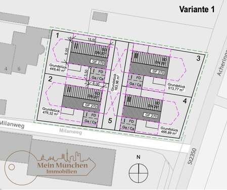 Foto - Grundstück zu verkaufen in Freising Achering 1.500.000,00 € 2090 m²
