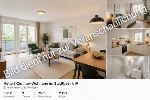 Foto - Wohnung zum Mieten in Essen 630,00 € 75 m²