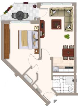 Foto - Wohnung zum Mieten in Magdeburg 455,00 € 49.52 m²