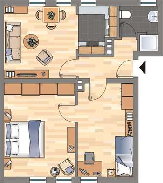 Foto - Wohnung zum Mieten in Wilhelmshaven 369,00 € 51.37 m²