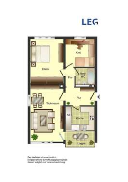 Foto - Wohnung zum Mieten in Barntrup 459,00 € 68 m²