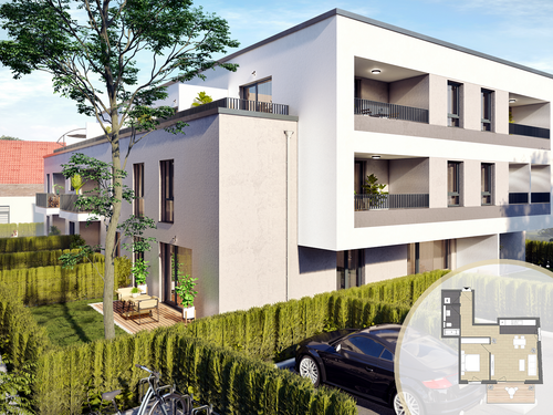 Foto - Wohnung zum Kaufen in Hattersheim am Main 355.000,00 € 63.7 m²
