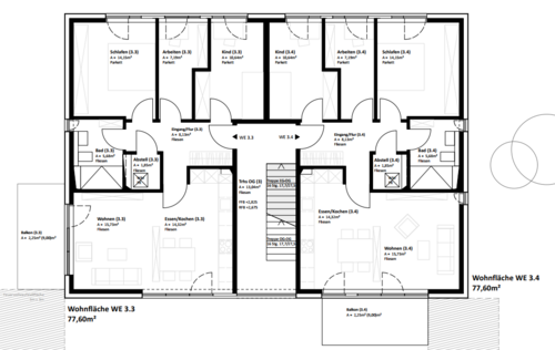 Foto - Wohnung zum Mieten in Neckarsulm-Obereisesheim 1.059,24 € 77.6 m²