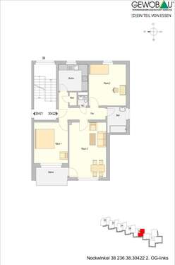 Foto - Wohnung zum Mieten in Essen 599,00 € 78 m²