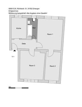 Foto - Wohnung zum Mieten in Erlangen 614,43 € 60.12 m²
