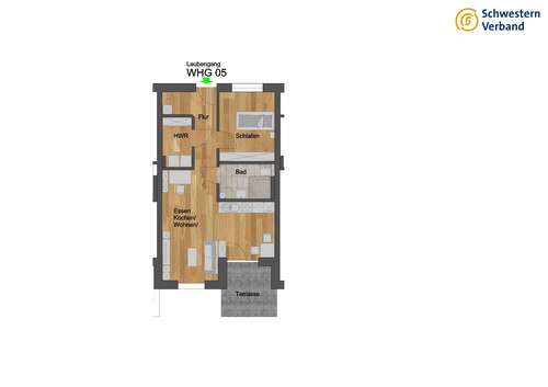 Foto - Wohnung zum Mieten in Külsheim 716,00 € 60.92 m²