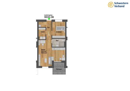 Foto - Wohnung zum Mieten in Külsheim 716,00 € 60.92 m²