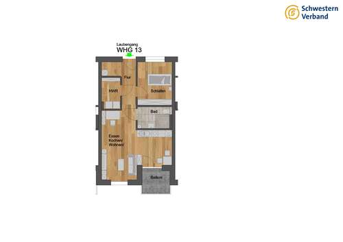Foto - Wohnung zum Mieten in Külsheim 700,00 € 59.58 m²