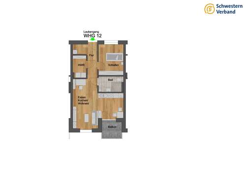 Foto - Wohnung zum Mieten in Külsheim 700,00 € 59.58 m²