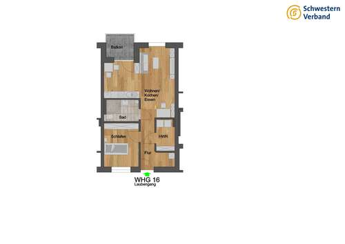 Foto - Wohnung zum Mieten in Külsheim 691,00 € 58.83 m²