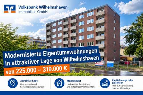 Foto - Wohnung zum Kaufen in Wilhelmshaven 225.000,00 € 86 m²