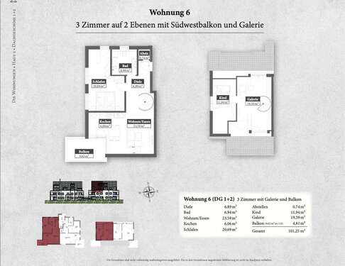 Foto - Wohnung zum Kaufen in Mering 644.000,00 € 101.25 m²
