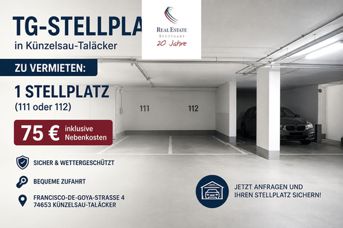 Foto - Garage zu vermieten in Künzelsau-Taläcker 75,00 €
