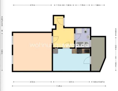 Foto - Wohnung zum Mieten in Potsdam 530,00 € 56 m²