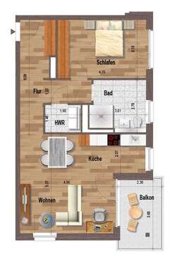 Foto - Wohnung zum Mieten in Mönchengladbach 1.000,00 € 72 m²