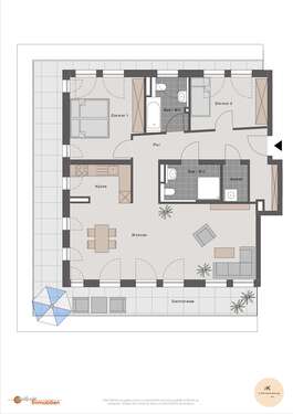 Foto - Wohnung zum Mieten in Mannheim 1.350,00 € 108 m²