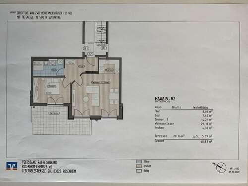 Foto - Wohnung zum Mieten in Tuntenhausen 860,00 € 68.31 m²