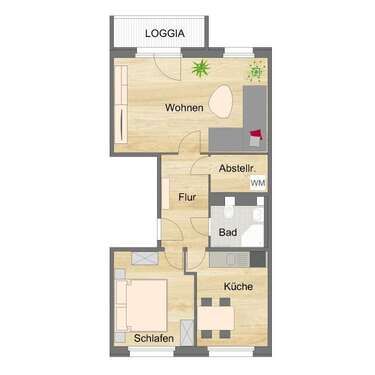 Foto - Wohnung zum Mieten in Zwickau 388,60 € 58 m²