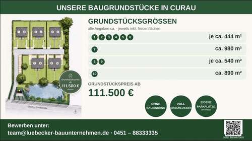 Foto - Grundstück zu verkaufen in Curau 111.500,00 € 444 m²