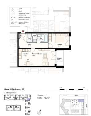 Foto - Wohnung zum Mieten in Hamburg 1.119,72 € 62 m²