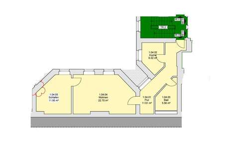 Foto - Wohnung zum Mieten in Magdeburg 610,00 € 73.12 m²