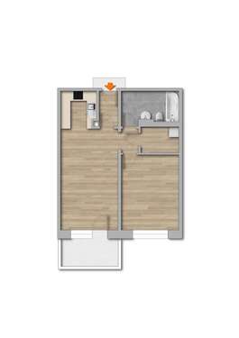 Foto - Wohnung zum Mieten in Greifswald 578,00 € 58.03 m²
