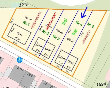 Foto - Grundstück zu verkaufen in Meerbusch 397.000,00 € 602 m²