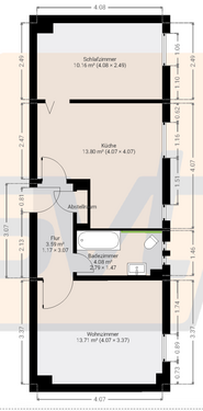 Foto - Wohnung zum Kaufen in Zwenkau 87.500,00 € 45 m²